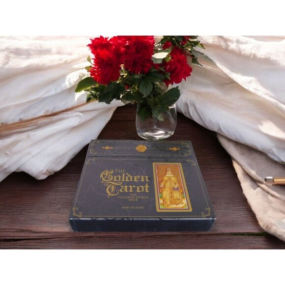 The Golden Tarot: Visconti-Sforza Deck by Mary Packard, New in Box - Picture 4 of 11